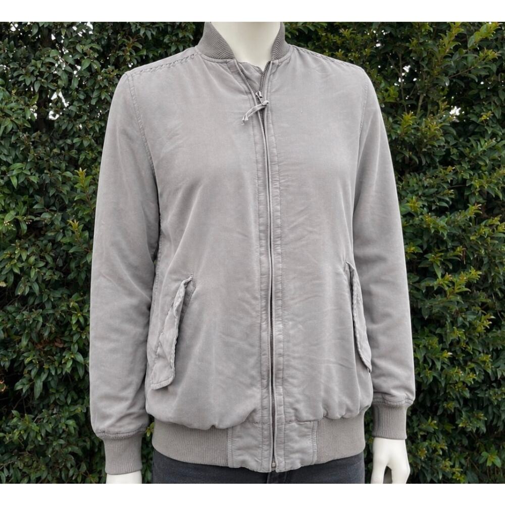Obey Propaganda Men’s Small Unisex Gray Green  Bomber Jacket Full Zip Skater